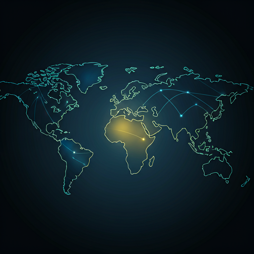 World map with global connections